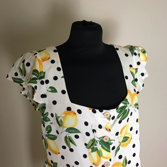 Oasis Lemon Pattern Blouse - Picture 7 of 11